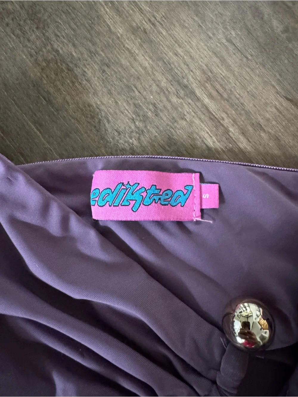 Edikted Purple Ruched Two-Piece Tankini Set